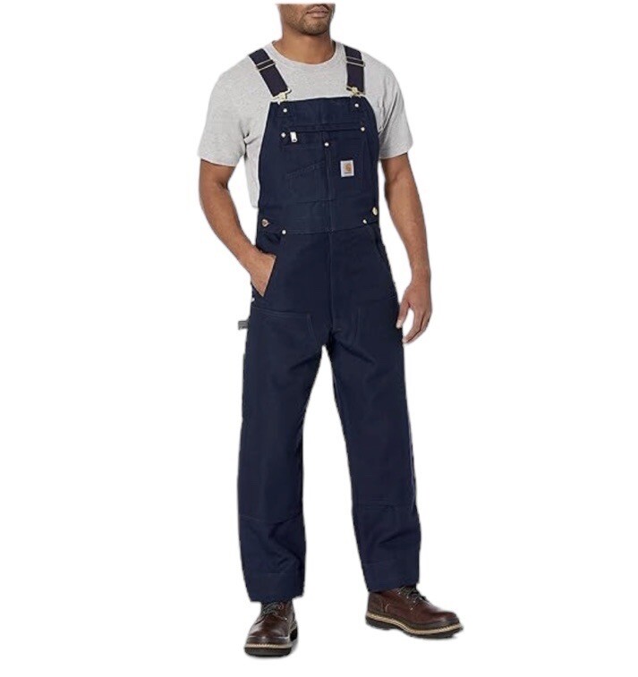 Carhartt R01 Duck Bib Overalls Blue/Navy Mens Size 48x36 | eBay