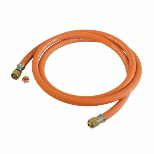 Butane Propane Gas Hose 2M 2 Metre 20 Bar With 3/8" 10mm Female L/H Thread BBQ - Picture 1 of 4