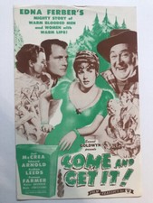 COME & GET IT pressbook R44 Frances Farmer, Joel McCrea