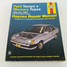 HAYNES #36078 FORD TEMPO & MERCURY TOPAZ 1984-1994 Repair Manual Softcover Book