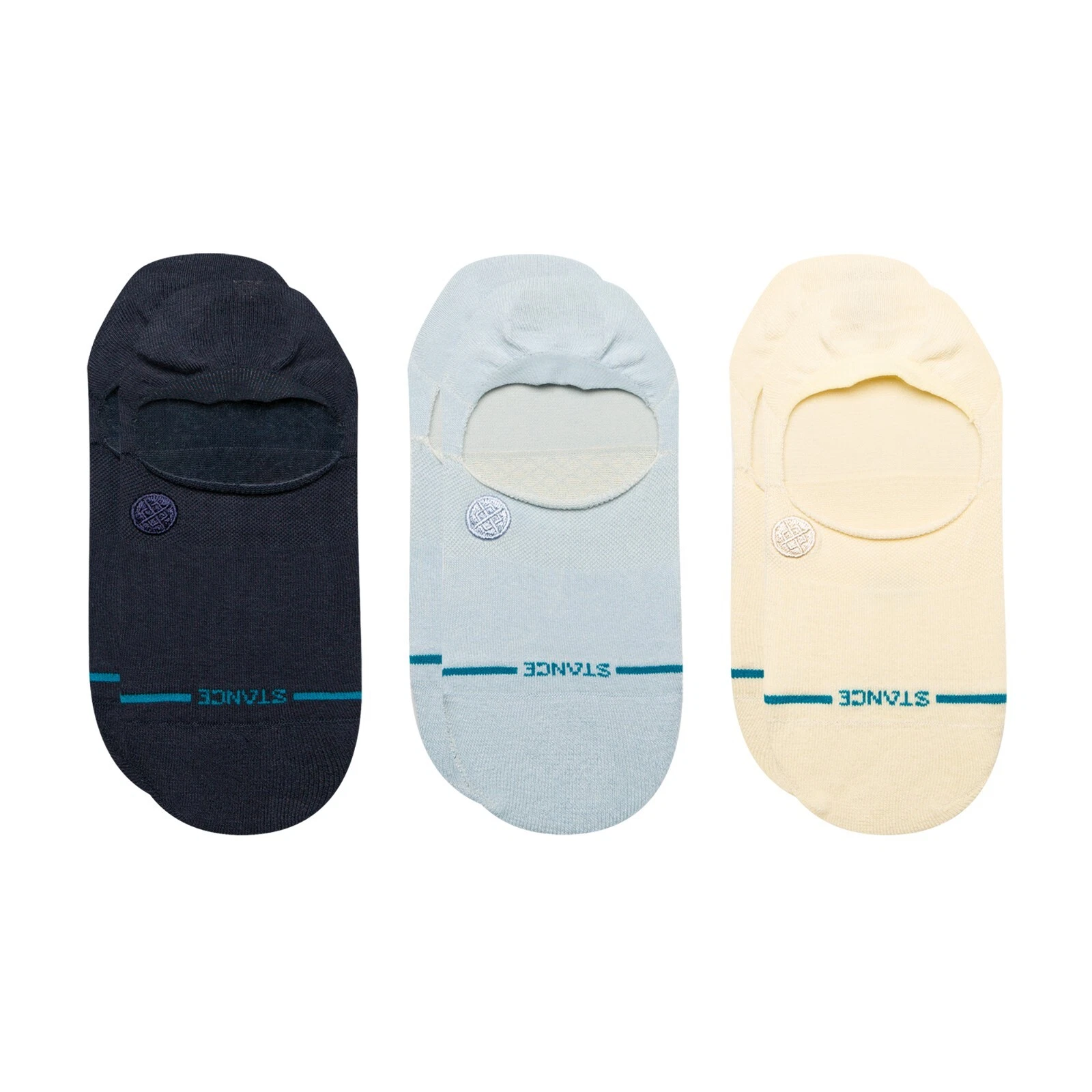NEW Stance Casual Icon Blue No Show Height Socks Large 9-12 (3 Pack)