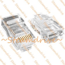 20PCS Internet Gold Plated Cable Modular Plug Adapter RJ45 8P8C CAT5E