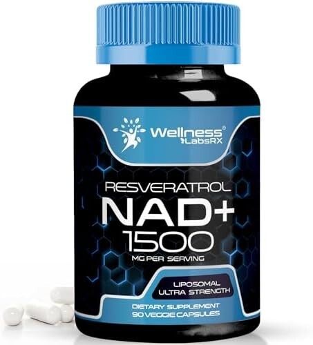 NAD Supplement, 1500Mg-Liposomal NAD+ Supplement with Resveratrol, Nad plus Bo..