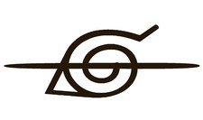 Headband Scratched Leaf Village Symbol Vinyl ...