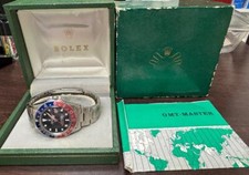 ROLEX 1675 GMT CIRCA 1970 BOX PUNCHED PAPERS BOOKLET ARMY AIR FOCE BASE RECEIPT