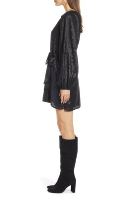 something navy sequin dress NWT Something Navy Sequin Raglan Mini Dress