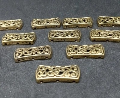 10 pcs Gold Plated Alloy 3 Direct Link Connectors Alloy 3 Holes (25mm) 1 Inch