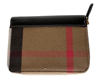 Burberry MN Zip Around Check Black/Brown Wallet 80840301 NWT Burberry MN Zip Around Check Black/Brown Wallet 80840301 NWT
