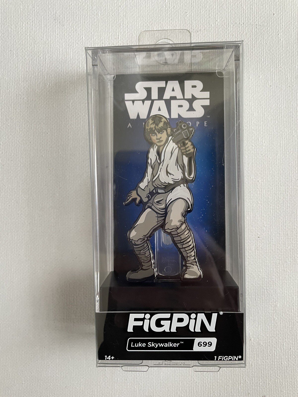 Star Wars: A New Hope Luke Skywalker FiGPiN Classic 3-Inch Enamel Pin NEW