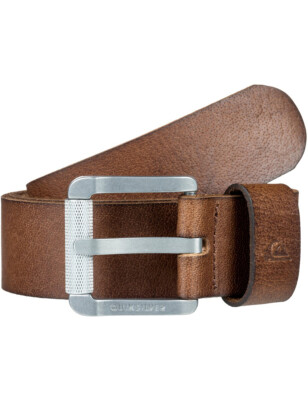 Quiksilver The Every Daily II Leather Belt in Demitasse