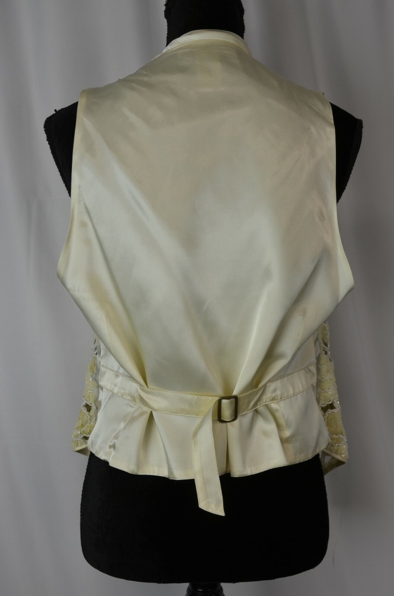 SS2003 Vivienne Tam VEST ベスト Vivienne Tam Women's Open Front Vest Size 1 Sequin Beading