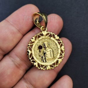 Authentic SANTA BARBARA HIGH QUALITY HIP HOP ICED GOLD PLATED MEDAL CHARM PENDANT