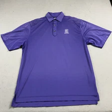 TPC Scottsdale Polo Shirt Mens Medium Purple FootJoy Golf Performance Stretch