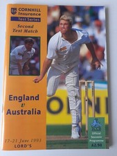 ENGLAND v AUSTRALIA - 1993 TEST MATCH - LORDS - MINT