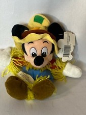 Vintage Disney SCARECROW MICKEY MOUSE BEAN BAG PLUSH 8" Beanie
