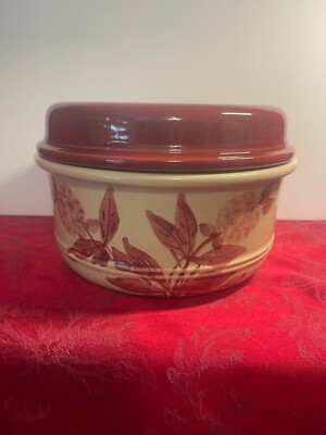 S.I.C Scuola Italiana Ceramiche Lidded Baking Crock 1970's Made in Italy RARE