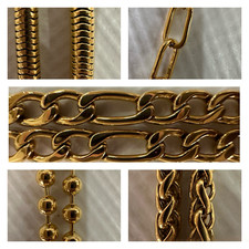 Unisex 18 Kt Gold Plated Over Stainless Steel Necklaces