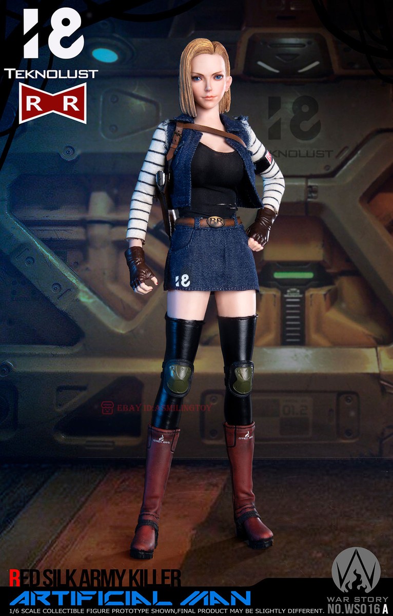 War story ws016b cyber RR DX版 1/6人造人間18号 WAR STORY TOYS 1/6 WS016 A Red Silk Army Killer Android 18 Action