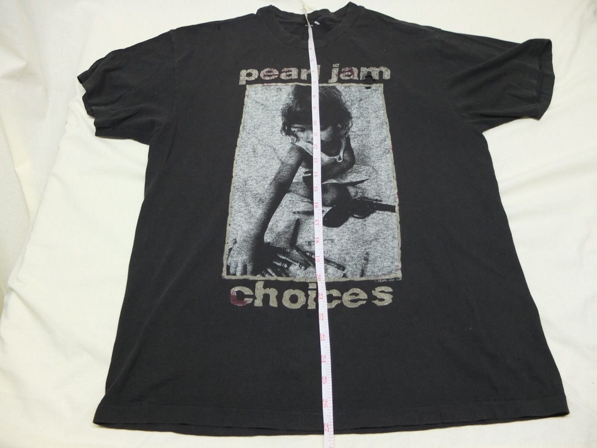 トップス PEARL JAM CHOICE VINTAGE SHIRT Pearl Jam T Shirt Choices Officially Licensed Black Mens