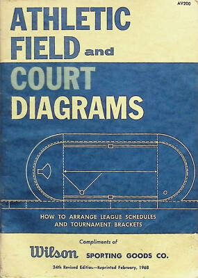 Book: Wilson Sporting Goods Athletic Field & Court Diagrams 1968 Guide 