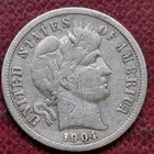 1904 S Barber Dime 10c Better Grade RARE #89507