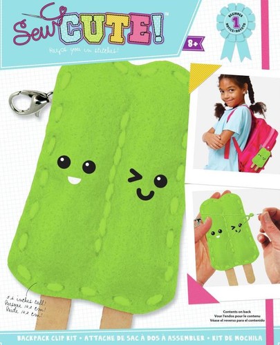 Dmg Sew Cute Popsicle Kids Beginner Felt Backpack Clip Sewing Kit