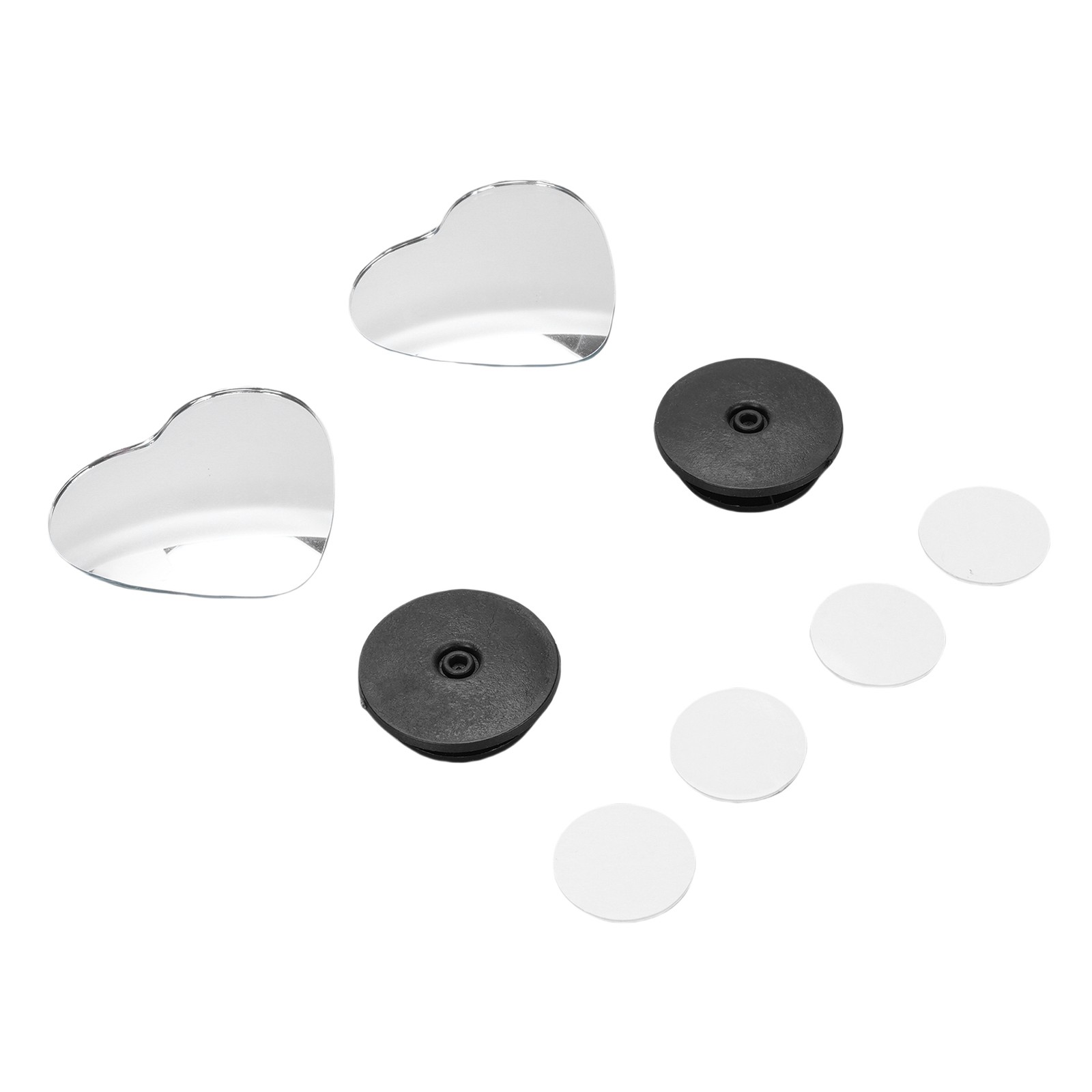 4pcs Cardioid Blind Spot Mirror Wide Angle Convex Cardioid Side View Mirror Cu