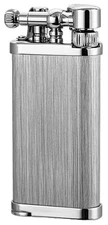 Old Boy IM Corona Butane Pipe Lighter 90 Degree Flame Chrome Hairlines - 1205