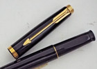 Parts Parker 75 Black Lacquer Fountain pen Gold Trim France missing 14K gold nib — photo 10