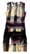 Calvin Klein Sheath Dress Womens Watercolor Artsy Career Professional Office