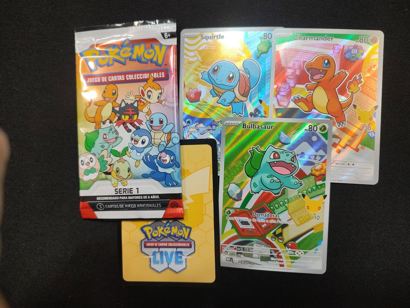 Pokemon First Partner SPANISH Illustration Collection Series 1 Kanto Gen 1 