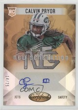 2014 Certified New Generation Mirror Signatures Gold 14/25 Calvin Pryor Auto 0c2