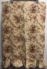RALPH LAUREN VNTG BASKETS  BOWS FLORAL RUFFLED STANDARD PILLOWCASE 100 COTTON
