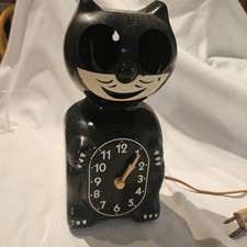 Vtg Kit Cat Klock Model D3 1950s/1960s NO TAIL, NEEDS EYE REPAIR, WORKING~~READ!