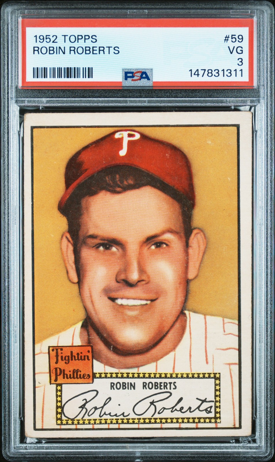 1952 TOPPS #59 ROBIN ROBERTS PSA 3