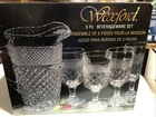 Wexford by Anchor Hocking 64OZ- Glass Pitcher + 4-9.5oz  Tumblers Set Vintage-NE