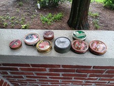 VINTAGE SHOE SHINE LOT TINS KIWI ESQUIRE HOLLYWOOD SHOE IMPREGNITE SNOW PROOF