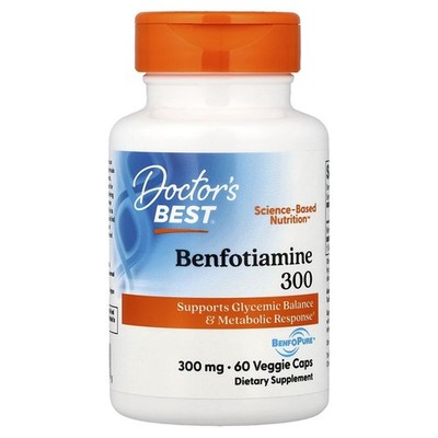Doctor's Best, Benfotiamine 300 mg, 60 Veggie Caps