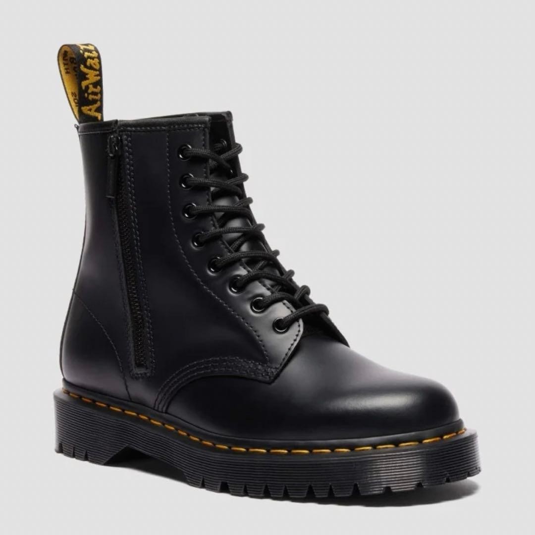 Dr. Martens 1460 ZIP BEX 8-Hole Leather Boots Gray Women's Size 22cm image 9