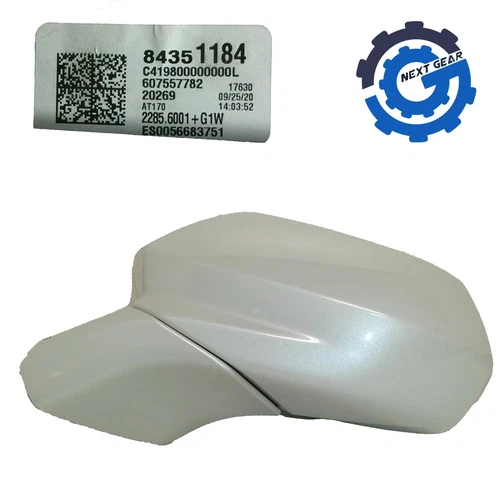OEM GM White Left Side Mirror Assembly for 2019-2023 Cadillac XT4 84351184