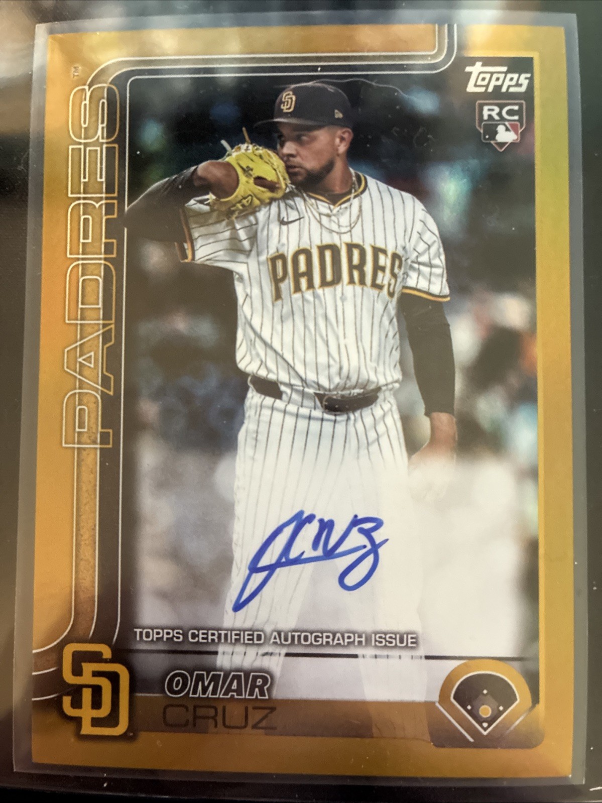 Omar Cruz 2025 Topps Update Real One Gold Foil Auto Rookie /50
