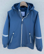 Polarn O Pyret Windbreaker Coat 9-10 Years 140 cm Blue Hooded School Jacket VGC