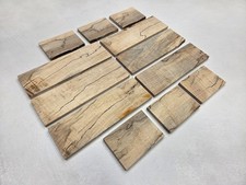 Set Of 12-Two Sizes 9" Thin Spalted Hard Maple Lumber Wood Kiln Dried Board