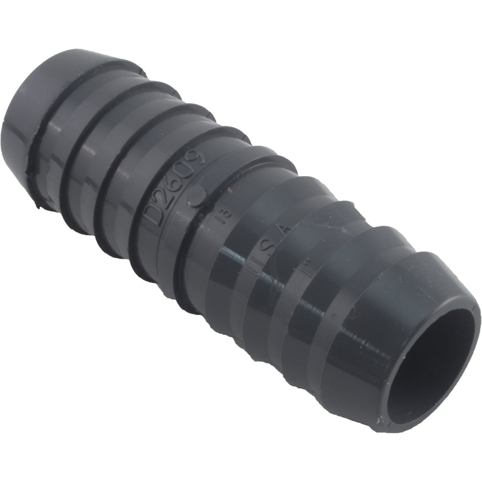 LASCO 1429-010 PVC Coupling 1" Barb x 1" Barb Gray