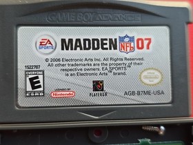 Madden NFL 07 Game Boy Advance Nintendo GBA Football Authentic Seahawks