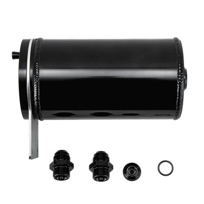 Black Aluminum Recovery Tank Open Loop 8 in Tall 4 in Diameter 10 ALLOY