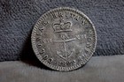 British West Indies Canada 1/16 Dollar Silver Coin 1822 Vf/Xf