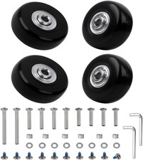 Replacement Wheels for Luggage 45Mm X 18Mm Set of 4 Luggage Suitcase Replacement
