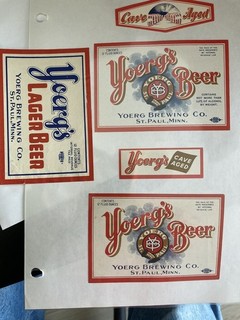 3 Yoerg's Beer Labels St. Paul MN Minnesota