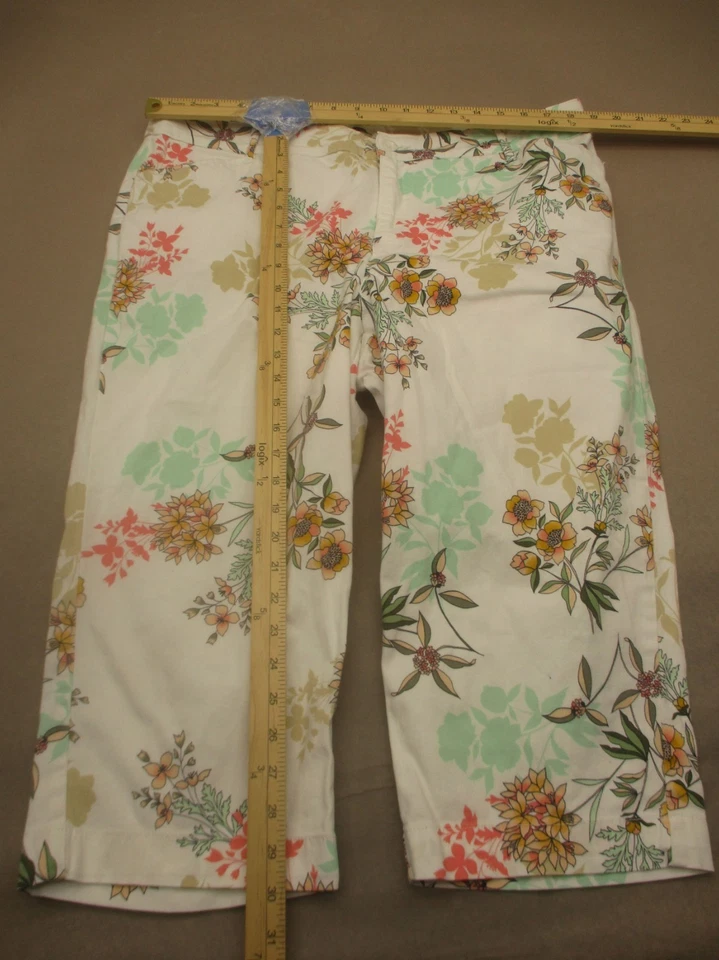 Bolsos femininos St. John's Bay tamanho 18W floral mistura de algodão com zíper mosca Capri 536 - Imagem 2 de 4